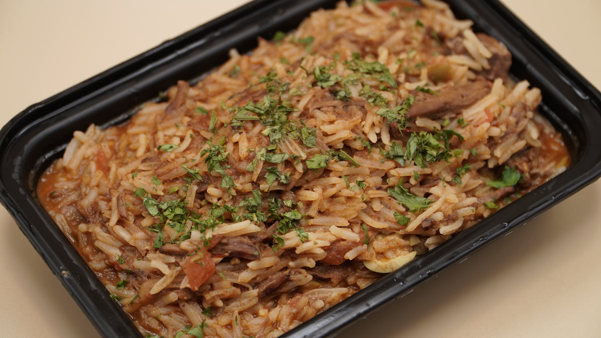 Arroz cremoso de carne de panela desfiada